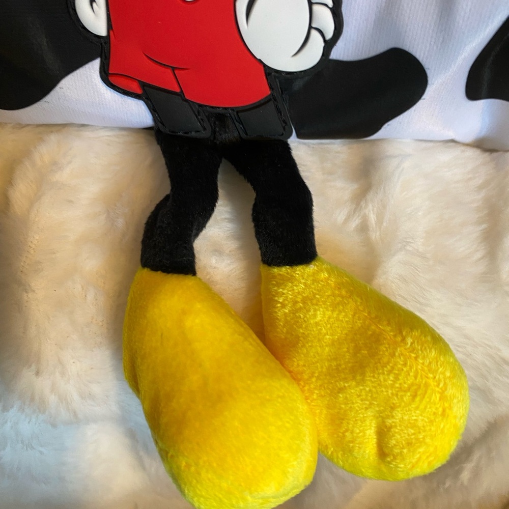 DISNEY Mickey Mouse Insulated Backpack with Hanging Legs NEW - Picture 2 of 6